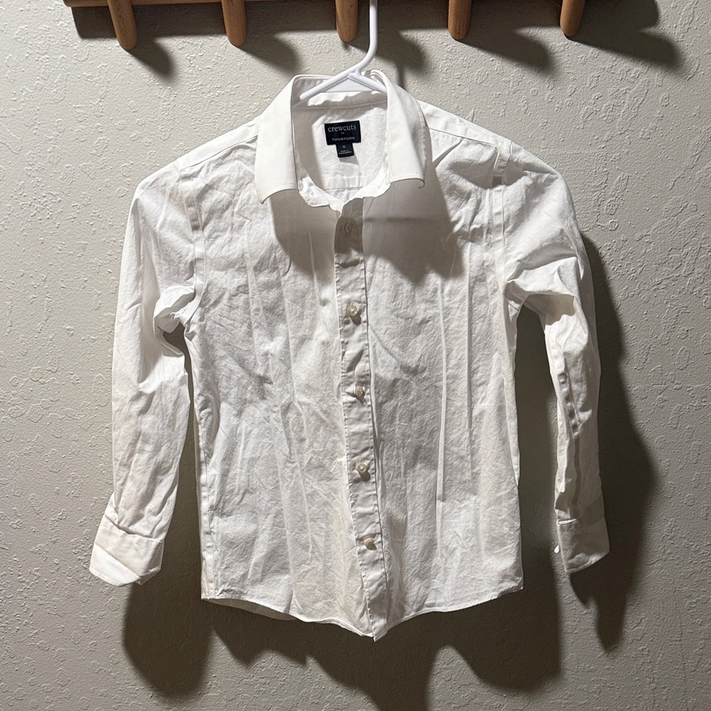 J crew Crewcuts long sleeve Thompson flex shirt boys button up shirt 8